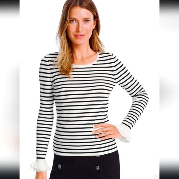 WHBM Ruffle-Sleeve Sweater Size Large - Picture 1 of 9